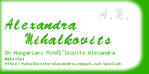 alexandra mihalkovits business card